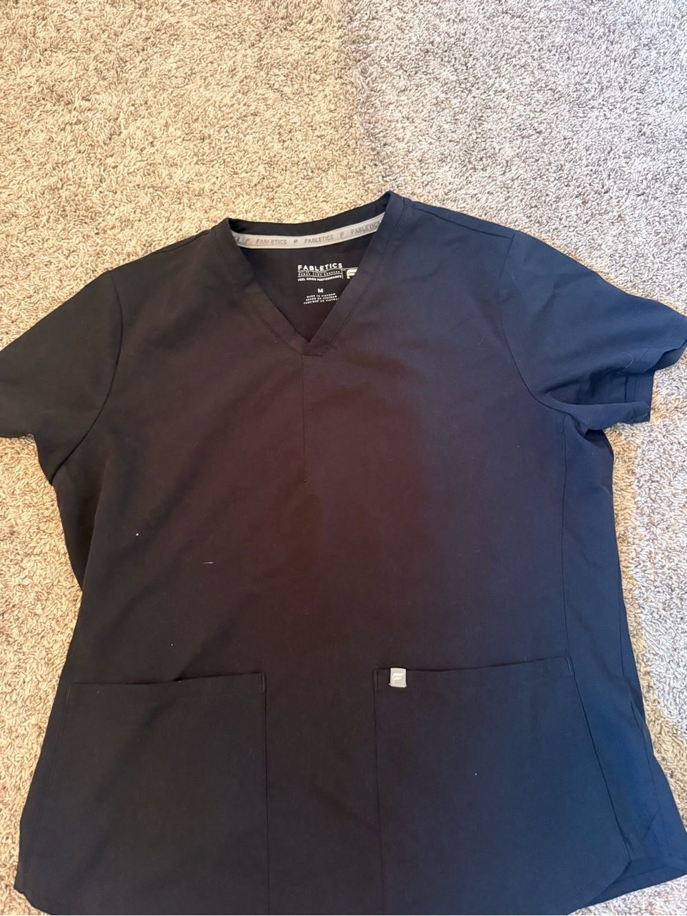 Fabletics black scrub top